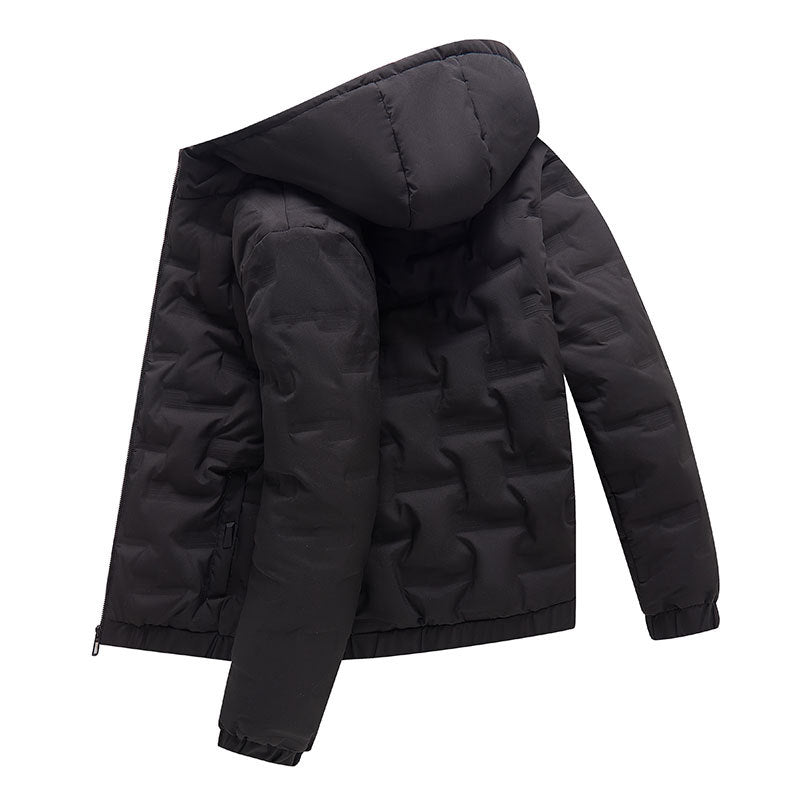 2023 Korean Style Hooded Cotton Coat for Men
