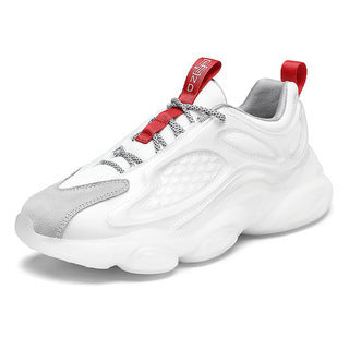 Pw-A75 White men's sneakers - casual athletic shoes with cushioned comfortable sole