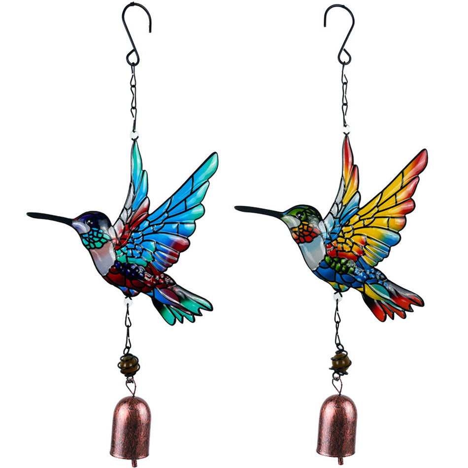 STOCK-Hummingbird Iron Wind Chime for Gardens