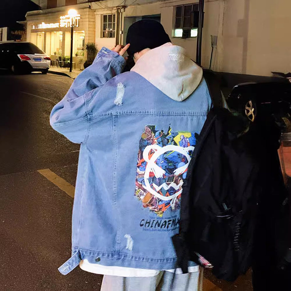Plus Size Chubby Denim Jacket – Spring/Autumn Streetwear