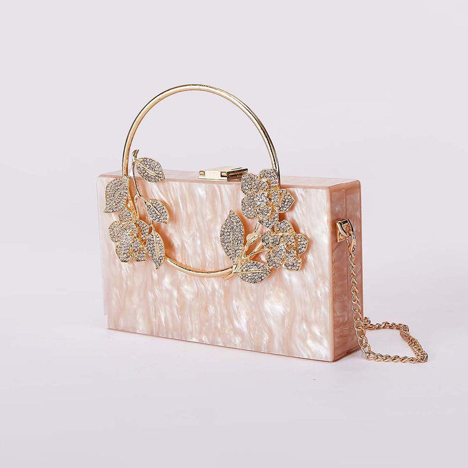 Flower Acrylic Clutch Bag