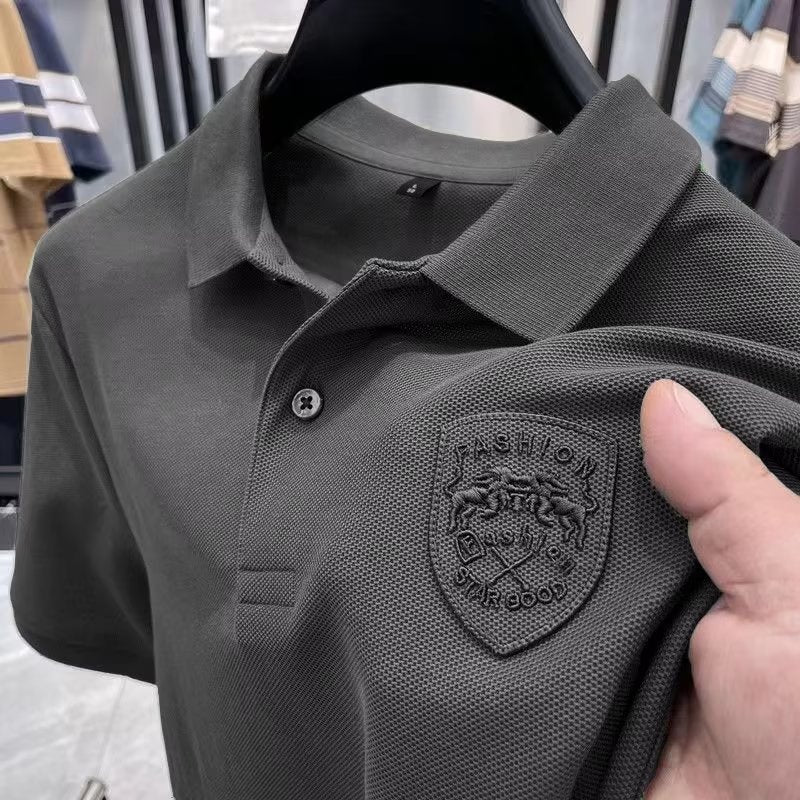 Pearl Cotton Polo – High-Quality Embroidered T-Shirt