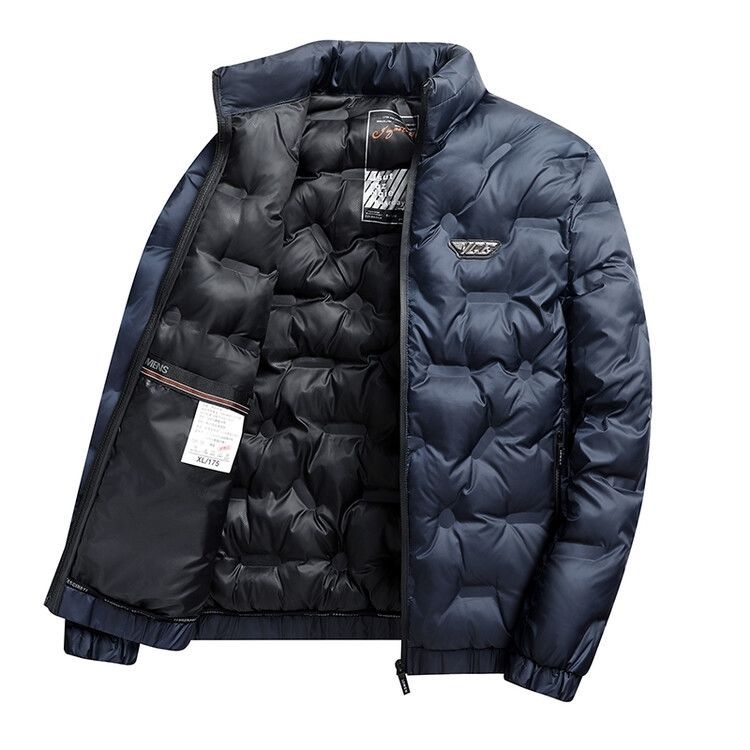 Men’s Stand Collar Cotton Down Winter Jacket