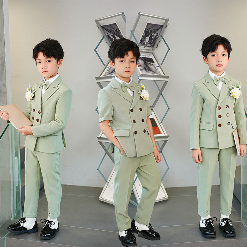 Boys Host Suit Piano Performance Outfit Spring Autumn