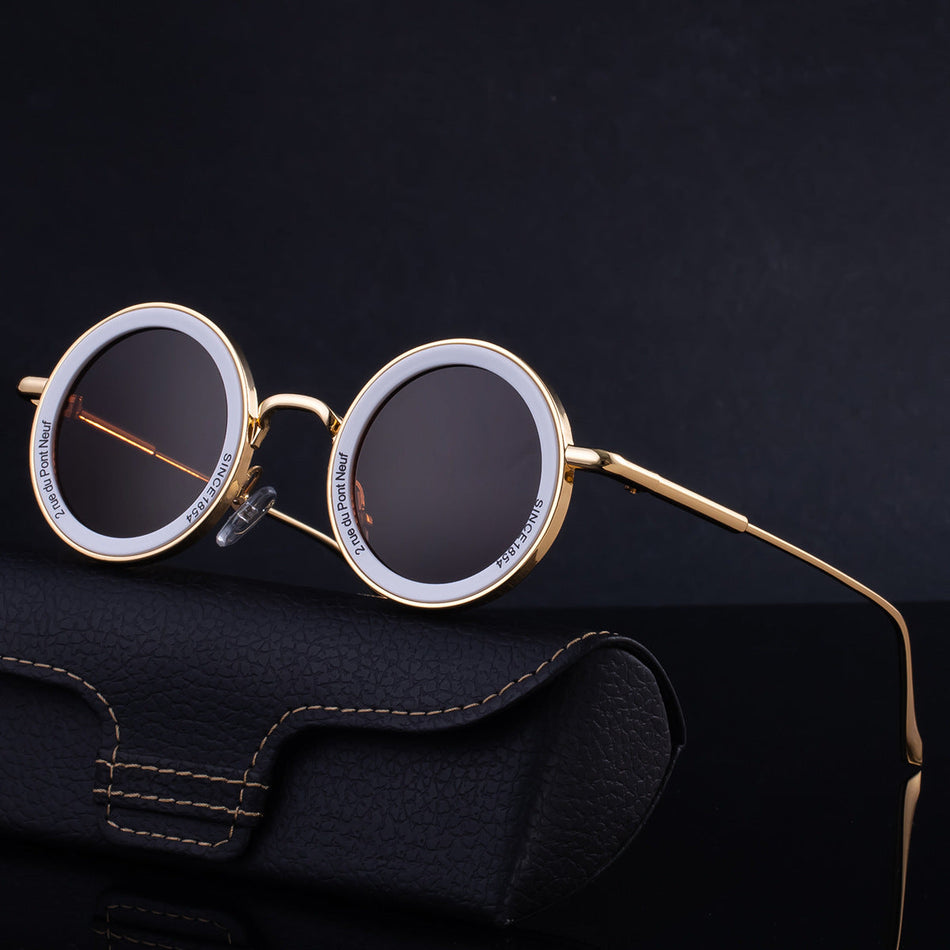 Round Frame Contrast Sunglasses | Retro 2025 Look