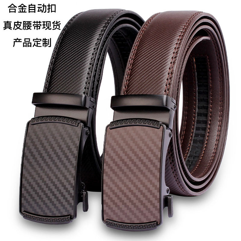 Men's Genuine Leather Belt – Automatic Buckle, All-Match