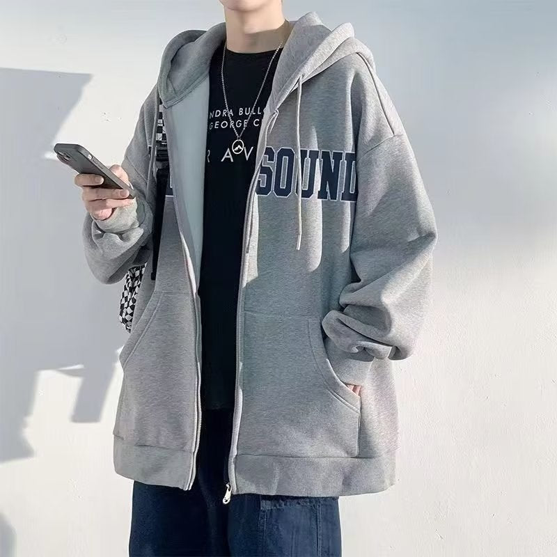 INSTOCK-Men’s Fleece-Lined Zipper Hoodie Coat Autumn Winter