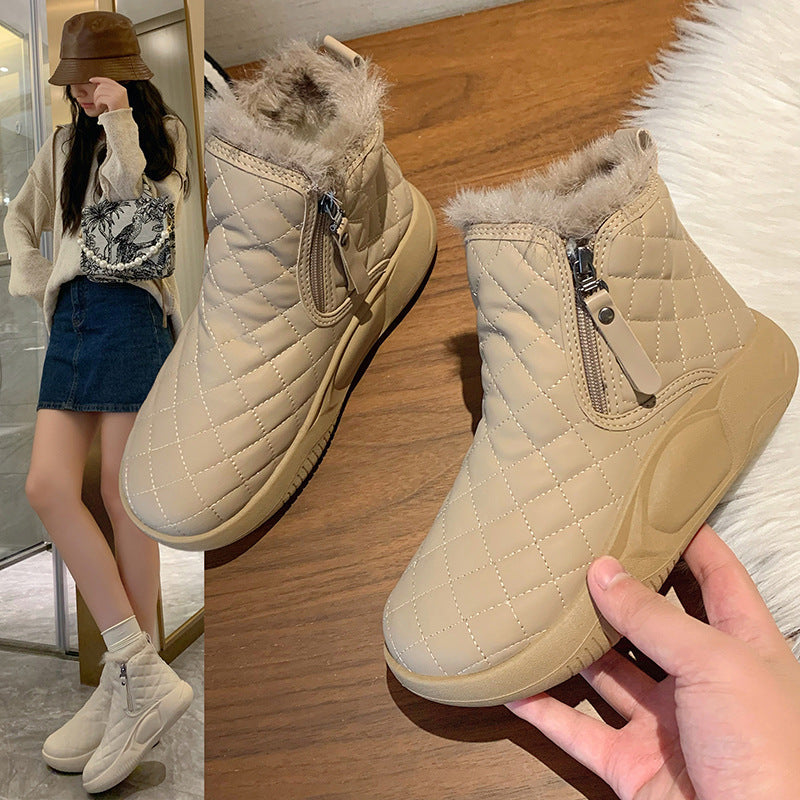 Women’s Fleece-Lined High-Top Snow Boots Winter 2026