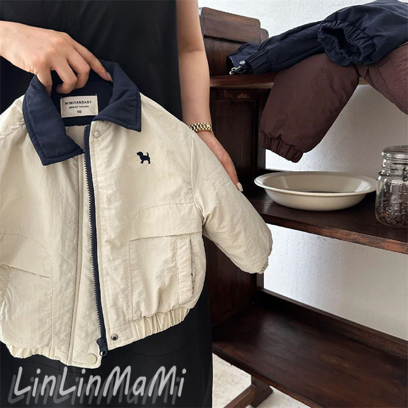 Children’s Cartoon Puppy Baseball Cotton Jacket