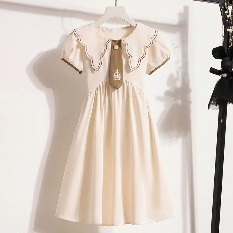 Girls’ Lapel Princess Summer Dress