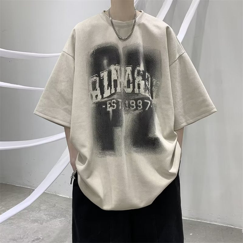 Men’s Oversize Summer T-Shirt – Euro-American High Street Style