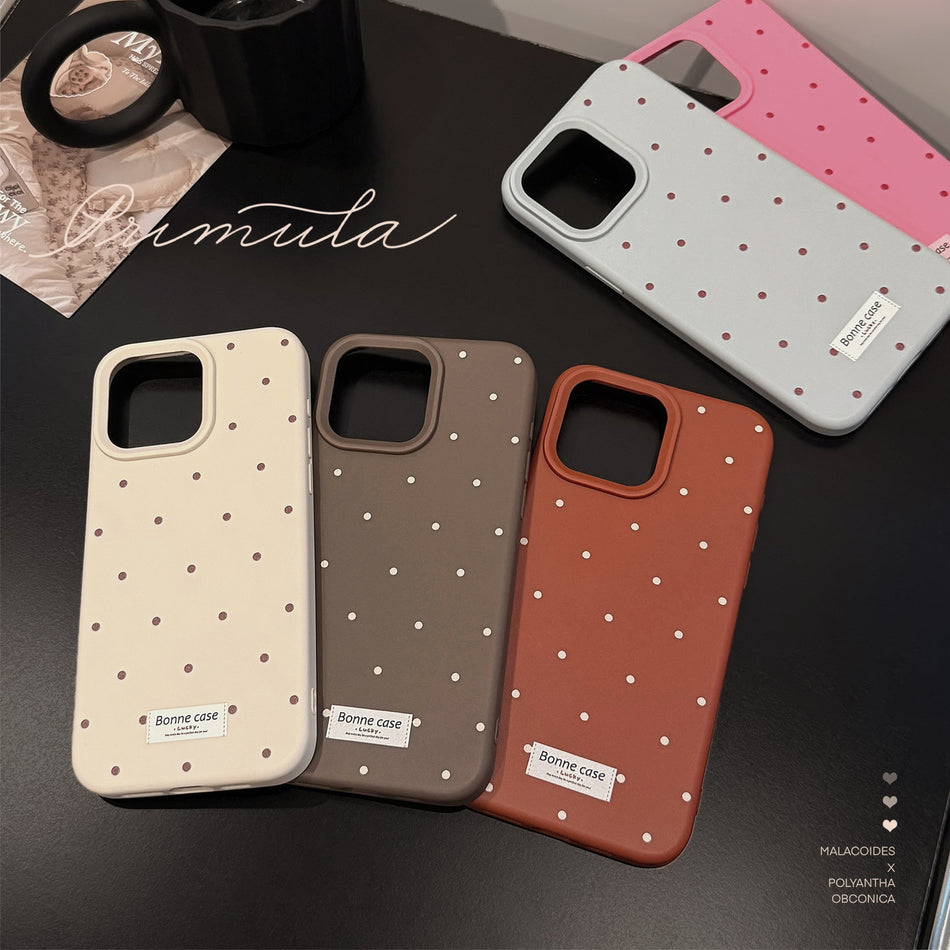 Korean Polka Dot Soft Case for iPhone 17 & 15 Pro Max
