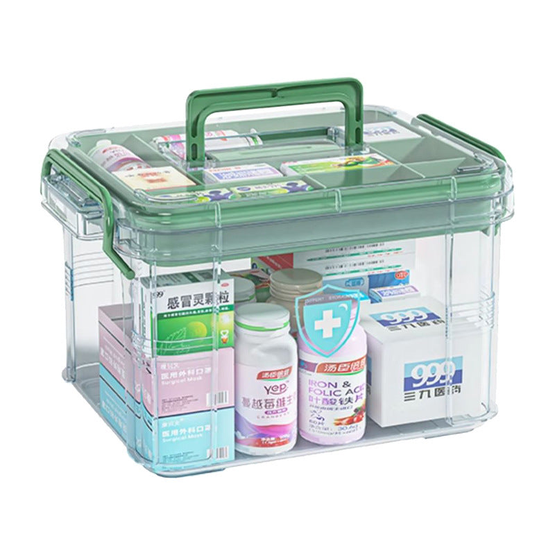 Transparent Large Capacity Multi-Layer Medicine Box
