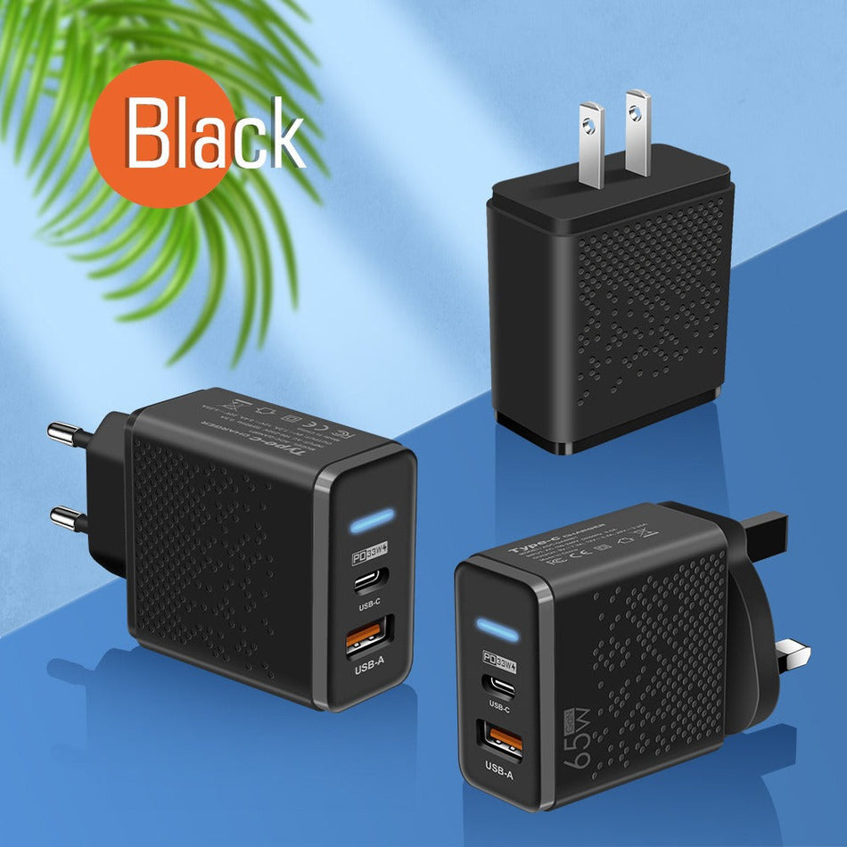 65W GaN USB-C Fast Charger (EU/US Plug, PPS)
