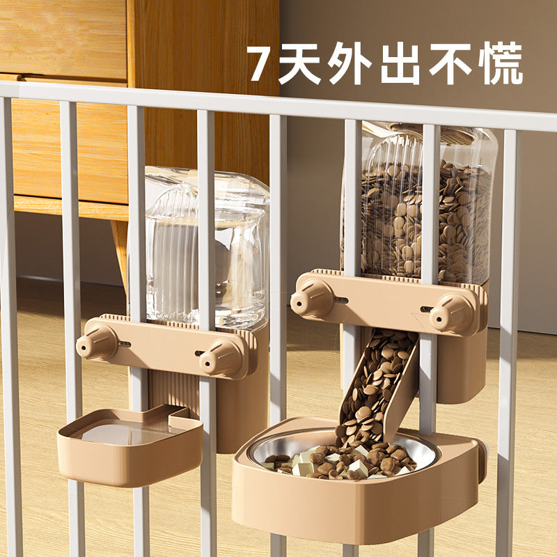 Pet Hanging Cage Water Dispenser Cat Dog Bowl Large Capacity