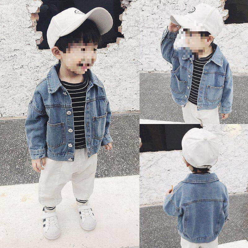 Boys Denim Jacket 2024 Spring Autumn Korean Style Toddler Coat