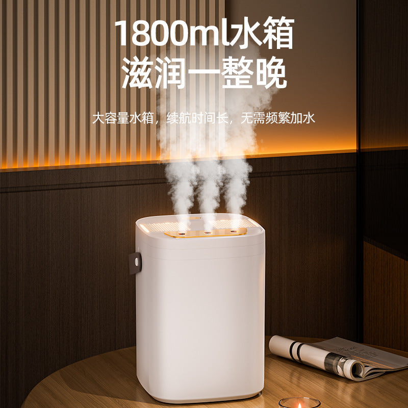 3-Hole Household Humidifier with Night Light & Large Capacity