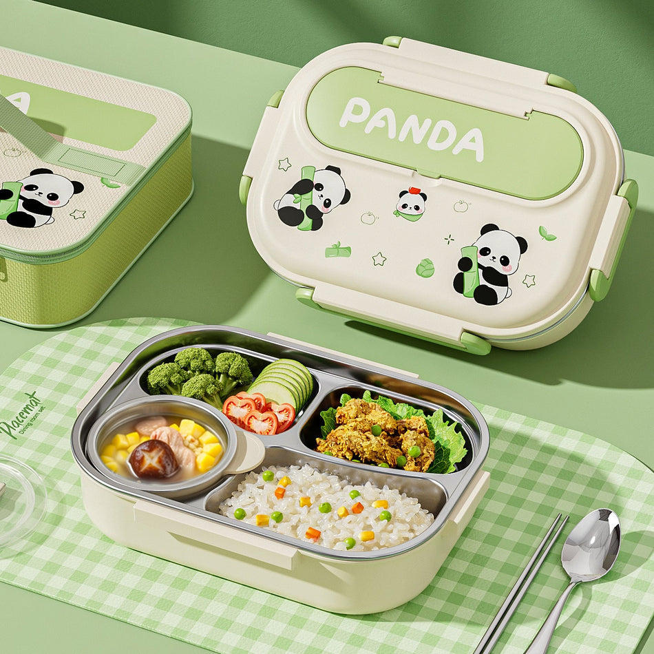 304 Stainless Steel Cartoon Lunch Box – Large & Microwave Safe