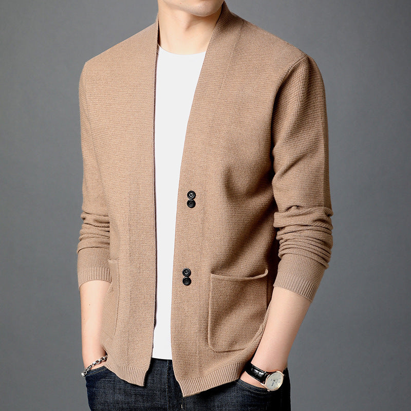INSTOCK-Autumn Winter Men's Knitted Sweater Cardigan Jacket