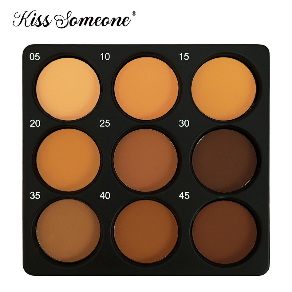 9-Color Matte Concealer Palette Waterproof & Natural