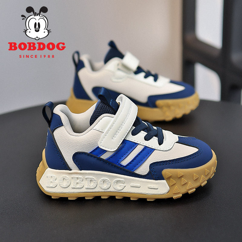 Babudou Boys’ Sports Shoes 2025 Autumn Winter Leather Dad Shoes