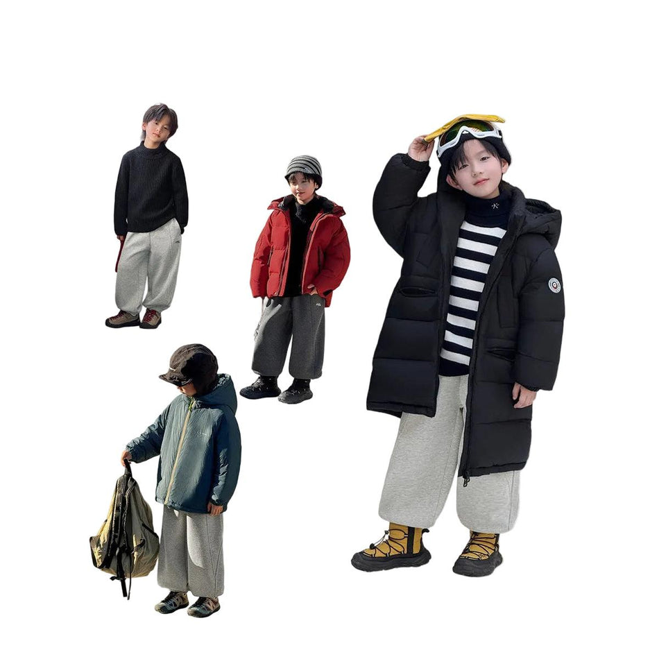 Boys Bubble Velvet Winter Pants 2025 Thickened Sweatpants