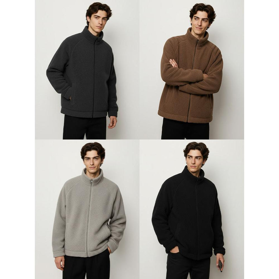 Men’s Dengjie Polar Fleece Jacket Thickened Stand Collar