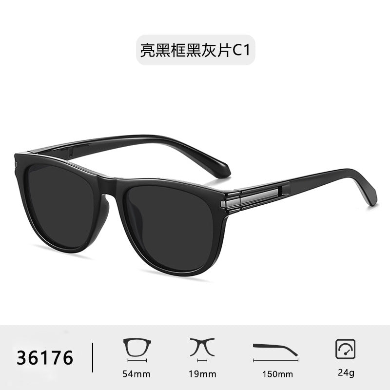 Men's Retro Polarized Sunglasses TR Frame Casual Design