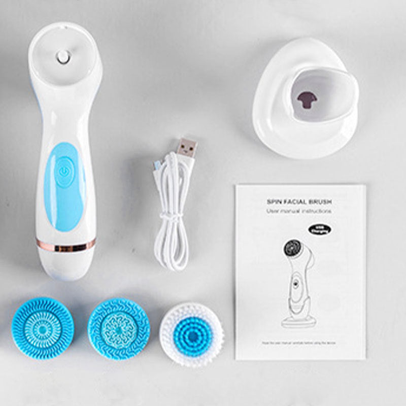 Electric Silicone Facial Cleanser – Ultrasonic Waterproof Brush