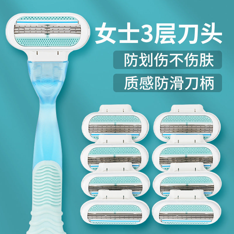 Women’s Ultra-Thin 3-Layer Blade Manual Shaver – Armpit & Privacy