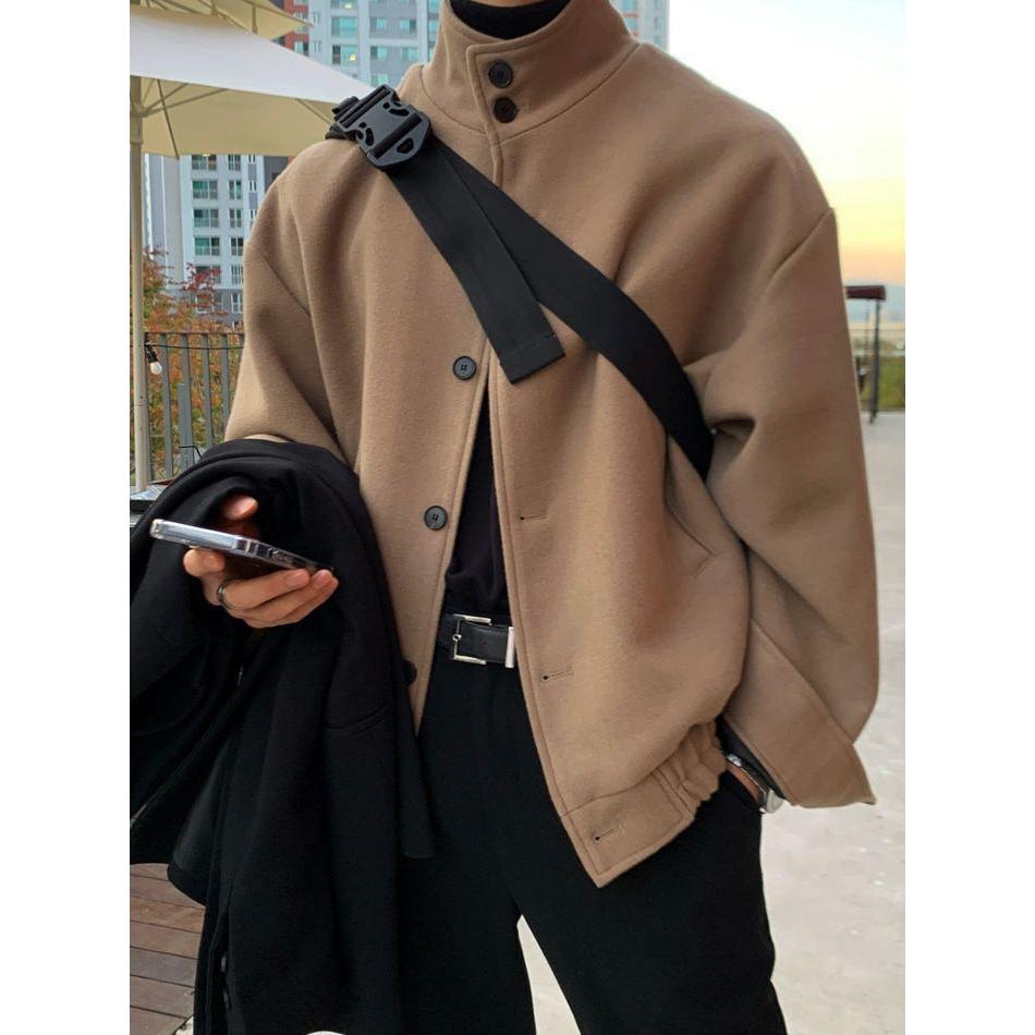 Men’s Korean Style Wool Coat Trendy High-End Spring Autumn