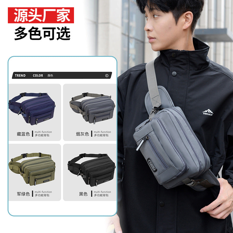 Large-Capacity Men’s Trendy Crossbody Chest Bag