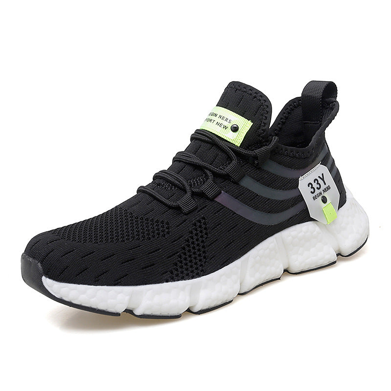 Unisex Flyknit Mesh Sneakers – Breathable Low-Top Casual Shoes