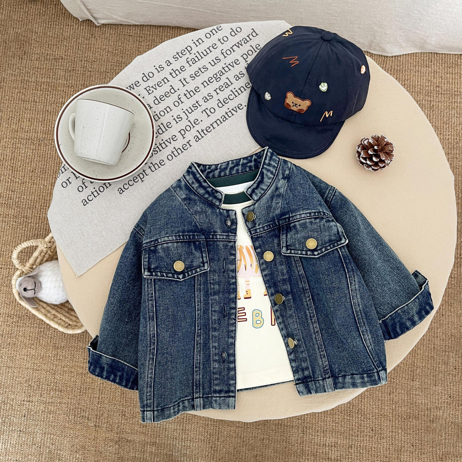 Boys Denim Top 2025 Korean Style Spring Street Casual Wear