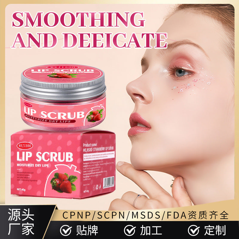 Strawberry Lip Scrub – Deep Cleansing & Moisturizing Exfoliation