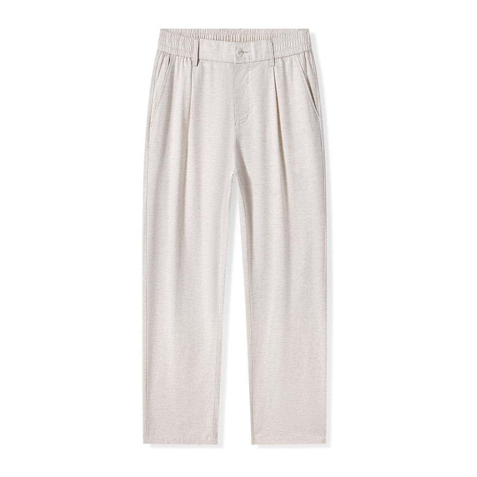 Men's Tencel Linen Wide Leg Pants with Old Money Style