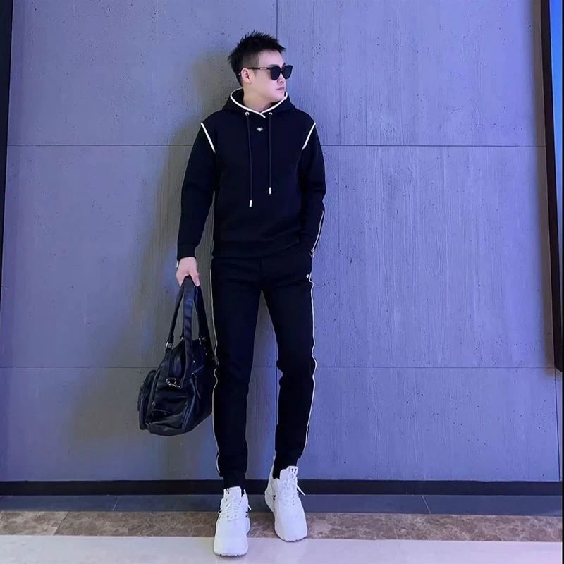STOCK-Men’s Autumn Casual Suit – Trendy Korean Hoodie &
