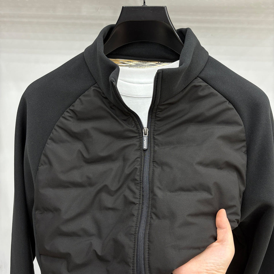 Autumn Winter Sheep Wool Thickened Men's Patchwork Jacket