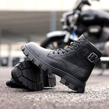 INSTOCK-2023 autumn and winter men's thick-soled motorcycle