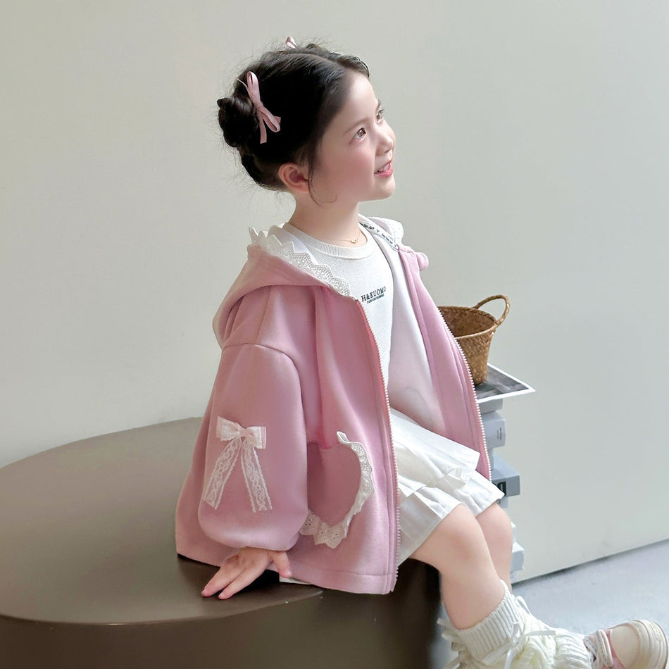 Girls’ Lace Bow Jacket