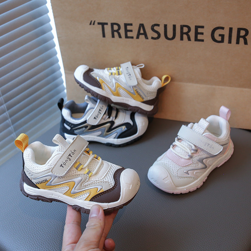 Kids’ Mesh Running Shoes Non-Slip Soft Sole Sneakers