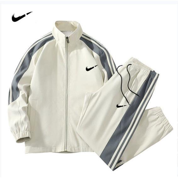 2024 Men’s Tracksuit Set – Casual Solid Color Jacket & Pants