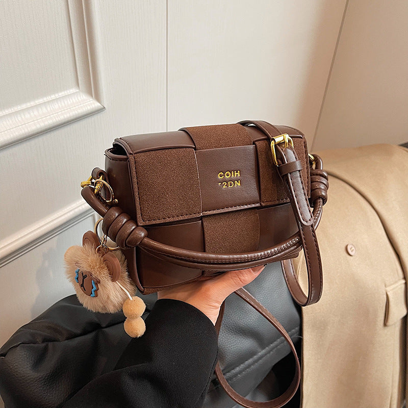 Women’s Textured Stitching Small Square bag