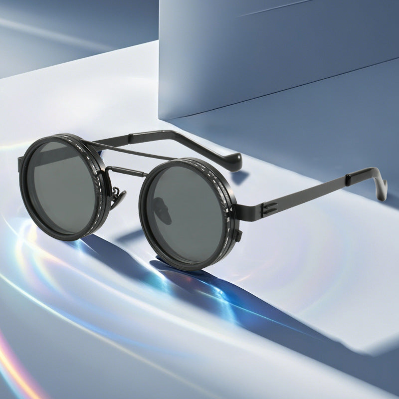 Round Punk Polarized Sunglasses | Trendy Streetwear
