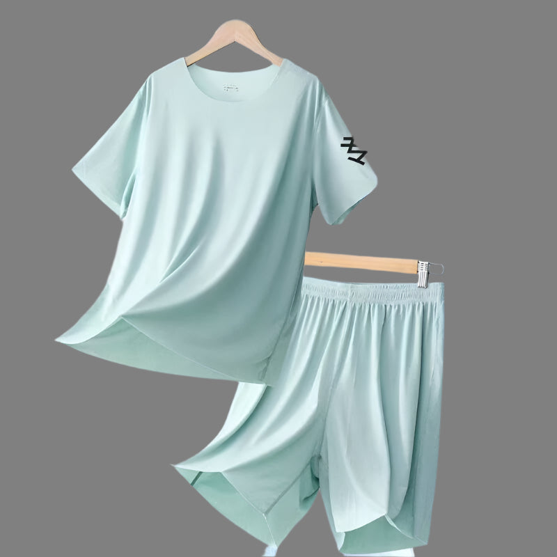 Men’s Ice Silk Pajama Set – Summer Youth Modal Suit