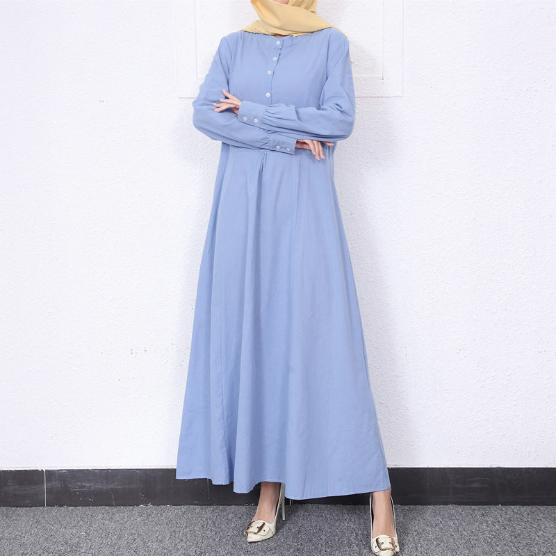 Women’s Retro National Style Cardigan Dress – Spring 2026