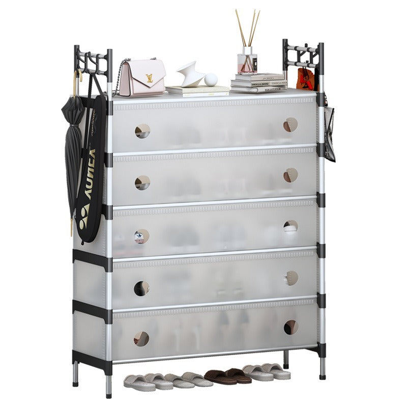 Plastic Multi-Layer Shoe Cabinet – Dust-Proof Storage