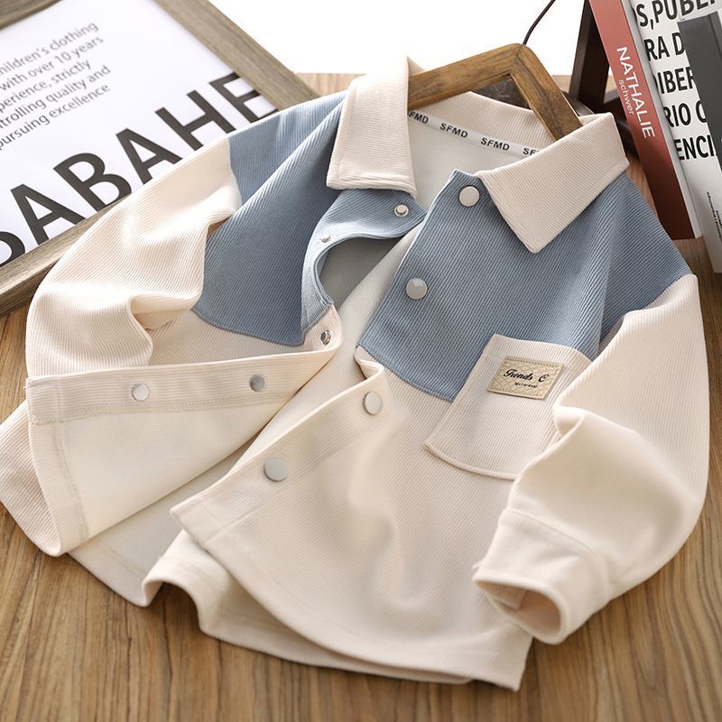 Boys' Long Sleeve Shirt 2025 Spring Autumn Casual Top