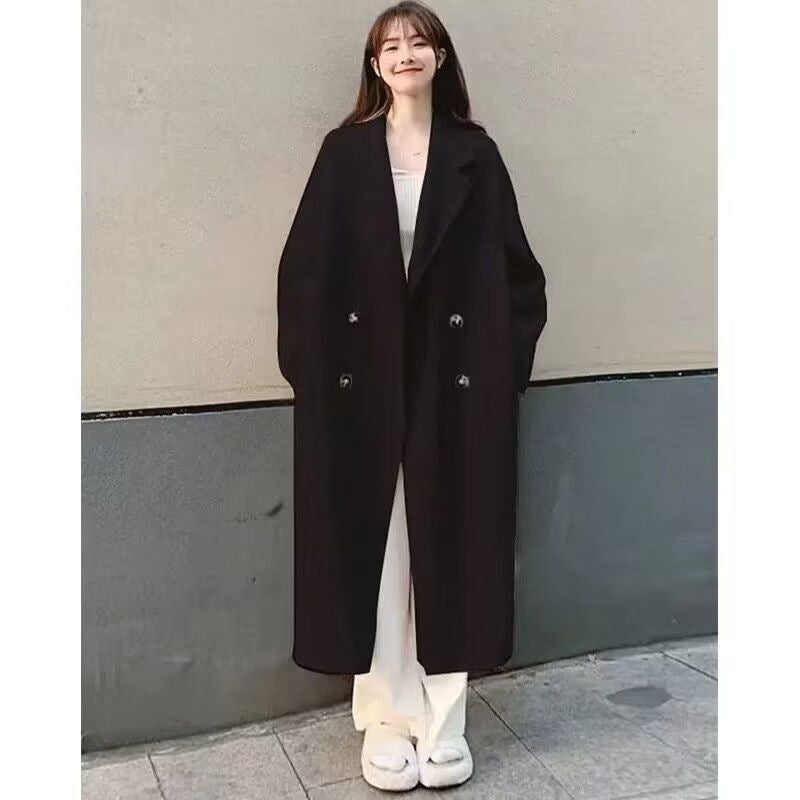 STOCK-Women’s Mid-Length Woolen Coat Luxury 2026