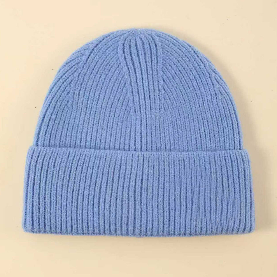 Unisex Cashmere Wool Knitted Pullover Hat Autumn Winter
